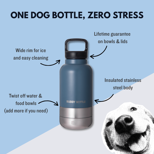 NAVY SEAL - 3 in 1 Portable Travel Water Buddy Bottle For Dogs - BUDDYBOTTLE
